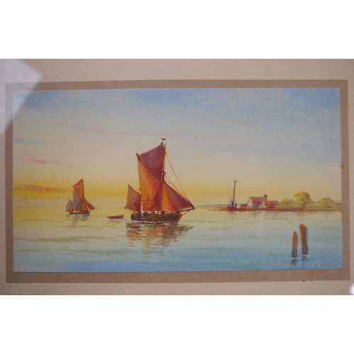 2119 - A pair of early 20th Century marine watercolours, gilt framed by G M Avondale