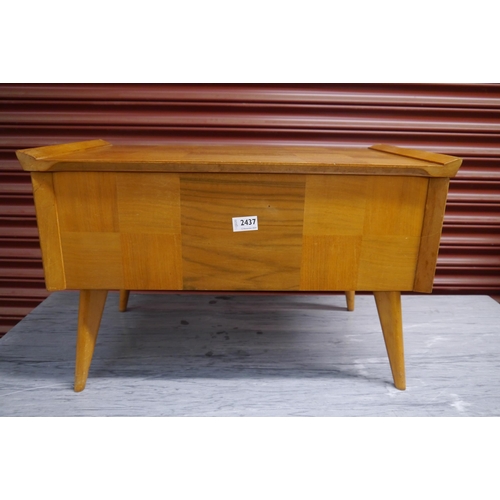 2437 - A 1960s Sewing cabinet teak