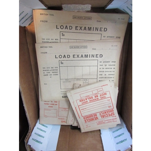 8062 - A box containing mixed goods yard paperwork