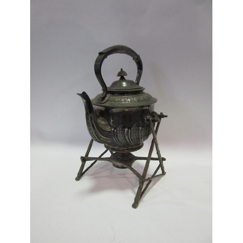 1545 - A Walker & Hall plated spirit kettle on stand