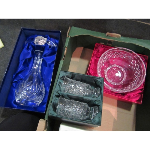 1572 - A selection of boxed crystal glass including Royal Brierley fruit bowl, Royal Doulton decanter etc.