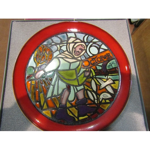 4244 - A Poole pottery Limited edition charger , Chartres cathedral plate, boxed with certificate 32cm diam... 