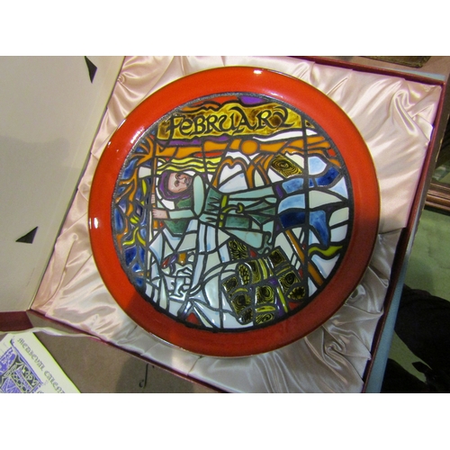 4244 - A Poole pottery Limited edition charger , Chartres cathedral plate, boxed with certificate 32cm diam... 