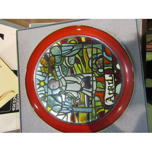 4244 - A Poole pottery Limited edition charger , Chartres cathedral plate, boxed with certificate 32cm diam... 