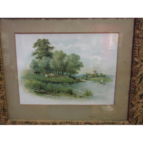 4060 - A pair of Clevereton White farm prints, framed and glazed, 16.5cm x 22.5cm image sizes