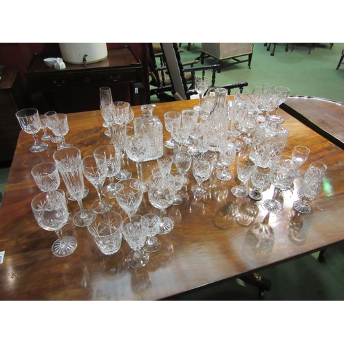 4065 - A large collection of glassware including Edinburgh crystal, Royal Doulton etc. including tumblers, ... 