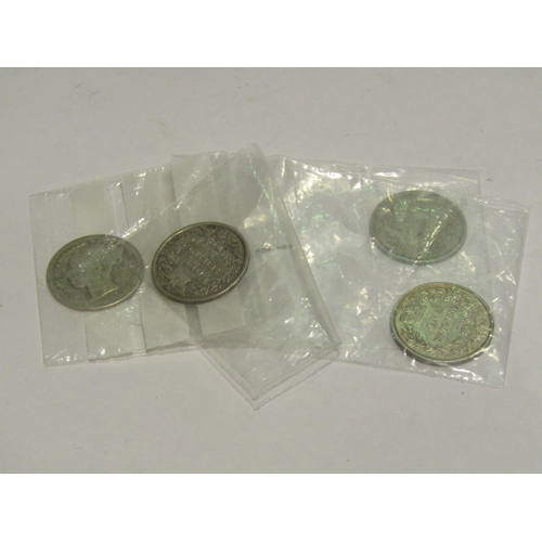 4399 - Four Victorian silver coins