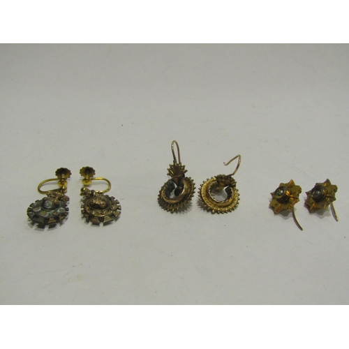 4410 - Seven pairs of various earrings including 15ct examples