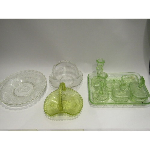 4492 - A box of miscellaneous glassware to include the Coronation of King George VI plate and basket, 1940'... 