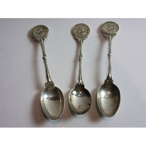 4378 - Three silver military spoons