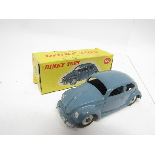 9425 - Three boxed Dinky Toys diecast model cars to include 155 Ford Anglia in turquoise with red interior ... 