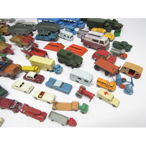 9374 - A collection of loose and playworn diecast model vehicles and accessories to include Crescent racing... 