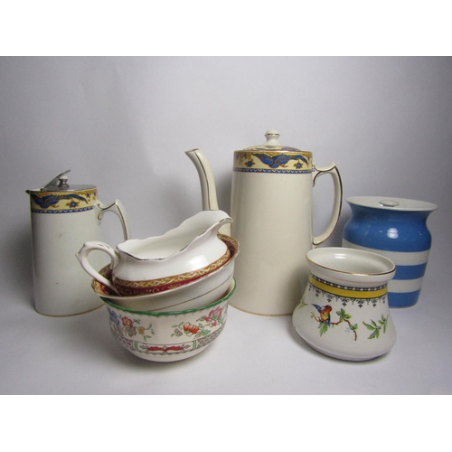 4305 - A selection of ceramics including T.G Green lidded kitchen jar, Royal Albert tea wares etc.