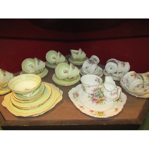 4219 - A Paragon part tea set, cream ground with gilt and floral spray decoration together with a Hammersle... 