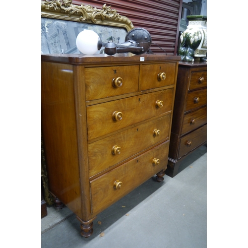 2087 - A Victorian two over three chest of drawers