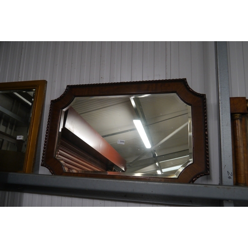 2098 - A Mahogany wall mirror