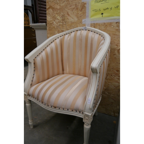 2428 - A striped tub chair