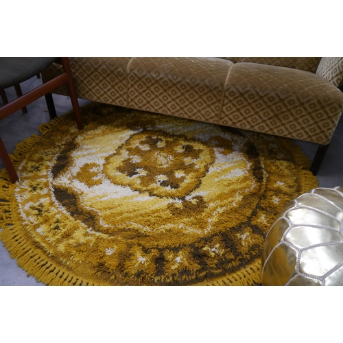 2437 - A 1970's yellow wool rug from St Michael