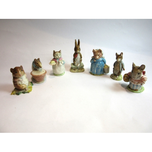 6013 - Seven Beswick Beatrix Potter figures including 