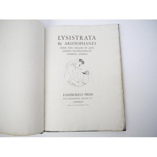 5005 - 'Lysistrata by Aristophanes. Done into English by Jack Lindsay, Illustrated by Norman Lindsay', Lond... 