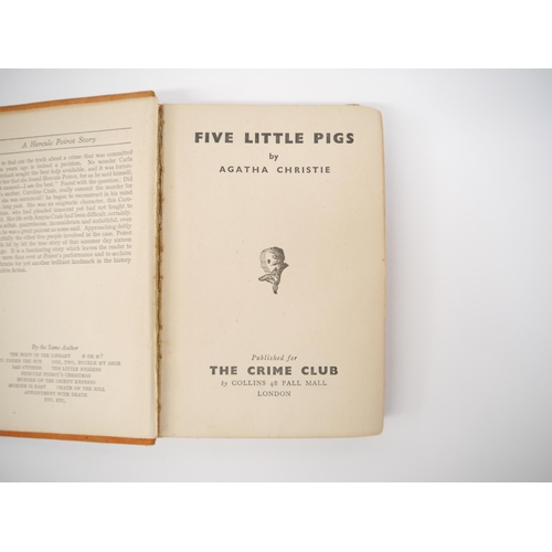 5082 - Agatha Christie: 'Five Little Pigs', London, Collins Crime Club, 1942, 1st edition, original cloth (... 