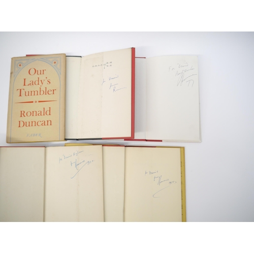 5124 - Ronald Duncan, 5 titles, all 1st edition, 1st impressions, all formerly the copies of David Higham (... 