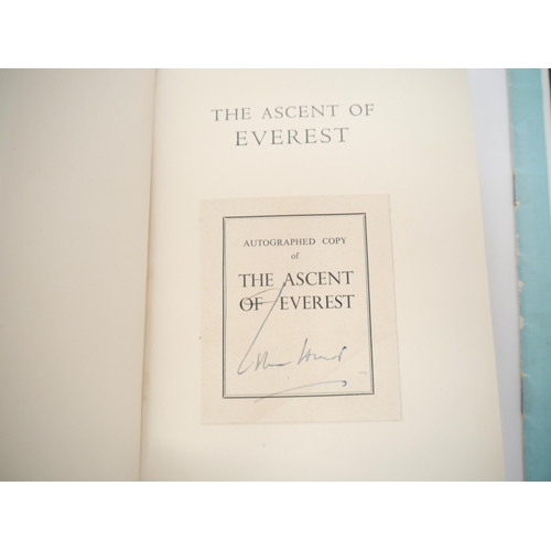 5157 - John Hunt: 'The Ascent of Everest', London, Hodder & Stoughton, 1953, 1st edition, signed bookplate ... 