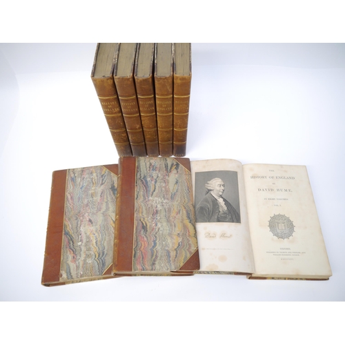 5220 - David Hume: 'The History of England', Oxford & London, 1826, 8 volumes, engraved portraits throughou... 