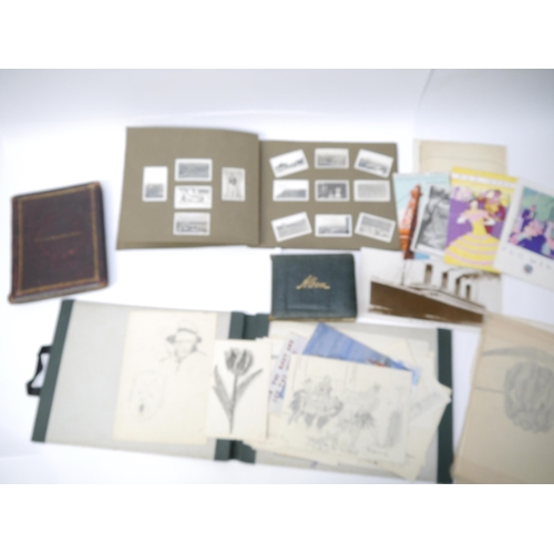 5225 - Assorted ephemera, including an early 20th Century commonplace album containing manuscript pen & ink... 