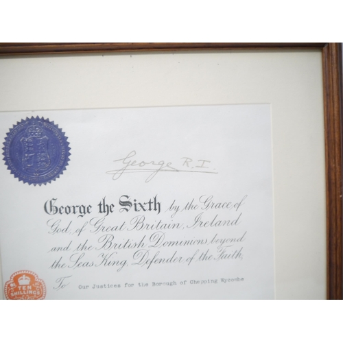 5231 - George VI (1895-1952), King of the United Kingdom 1936-1952, document signed 