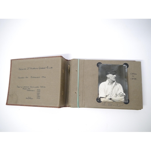 5233 - An album containing photographs and signatures of cricketers 1920's-30's, 