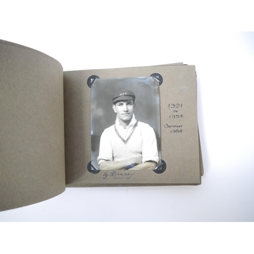 5233 - An album containing photographs and signatures of cricketers 1920's-30's, 