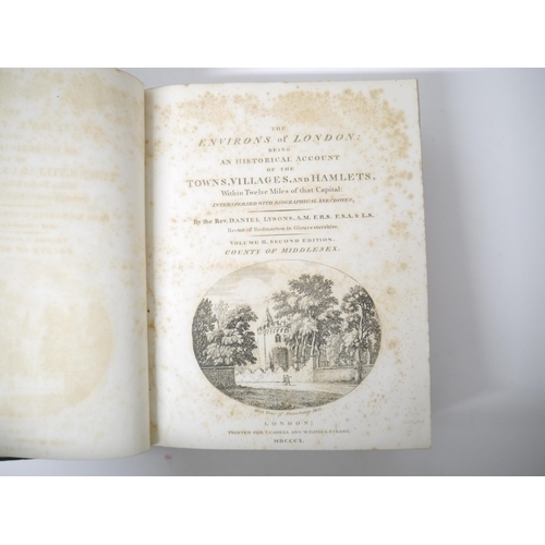 5321 - Daniel Lysons: 'The Environs of London: Being an Historical Account of the Towns, Villages, and Haml... 