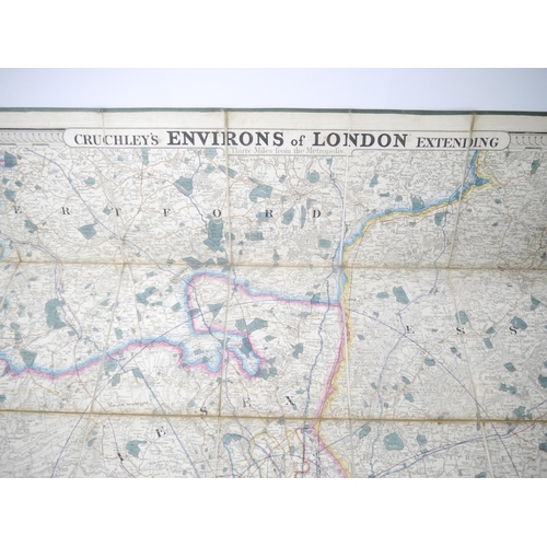 5325 - (London.) G.F. Cruchley: 'Cruchley's Environs of London extending Thirty Miles from the Metropolis',... 