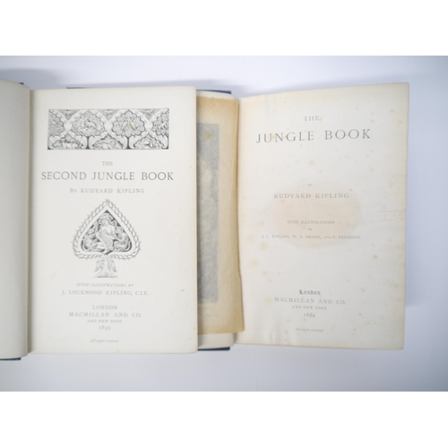 5049 - Rudyard Kipling, 2 titles: 'The Jungle Book', London, Macmillan, 1894, 1st edition, engraved frontis... 