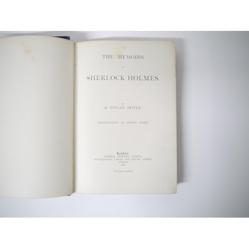 5096 - Arthur Conan Doyle: 'The Memoirs of Sherlock Holmes', London, George Newnes, 1894, 1st edition, full... 