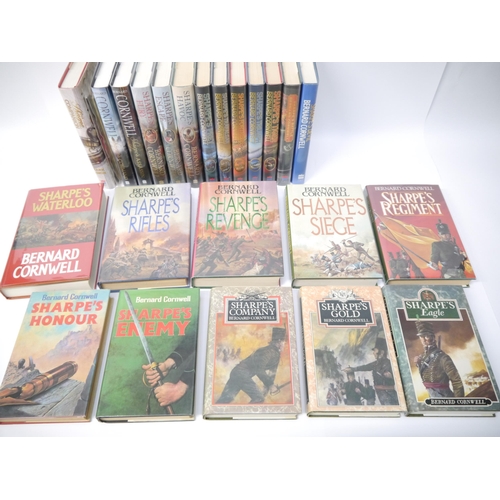 5191 - Bernard Cornwell, Sharpe Novels, a near complete set of Cornwell's Sharpe Novels, 22 (of 23 volumes)... 