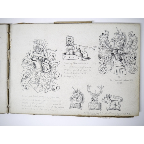 5224 - (Heraldry.) A circa late C19th/early C20th album containing examples of finely executed manuscript p... 