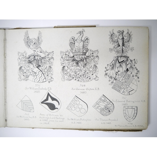 5224 - (Heraldry.) A circa late C19th/early C20th album containing examples of finely executed manuscript p... 