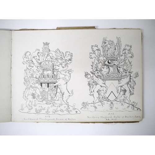 5224 - (Heraldry.) A circa late C19th/early C20th album containing examples of finely executed manuscript p... 