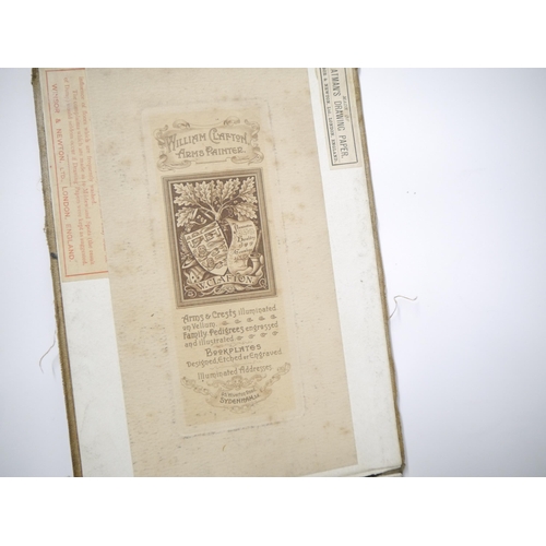 5224 - (Heraldry.) A circa late C19th/early C20th album containing examples of finely executed manuscript p... 