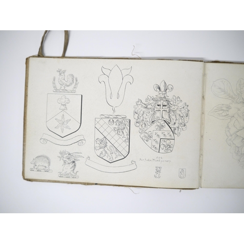 5224 - (Heraldry.) A circa late C19th/early C20th album containing examples of finely executed manuscript p... 