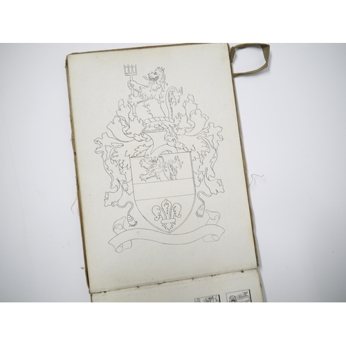 5224 - (Heraldry.) A circa late C19th/early C20th album containing examples of finely executed manuscript p... 