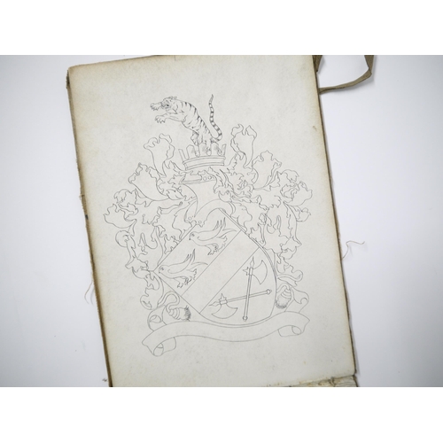 5224 - (Heraldry.) A circa late C19th/early C20th album containing examples of finely executed manuscript p... 