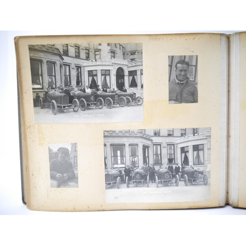 5235 - (Motor Racing, Grand Prix Sunbeams.) An early 20th Century photograph album containing 50+ mounted p... 