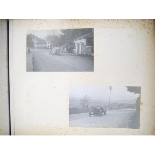 5235 - (Motor Racing, Grand Prix Sunbeams.) An early 20th Century photograph album containing 50+ mounted p... 