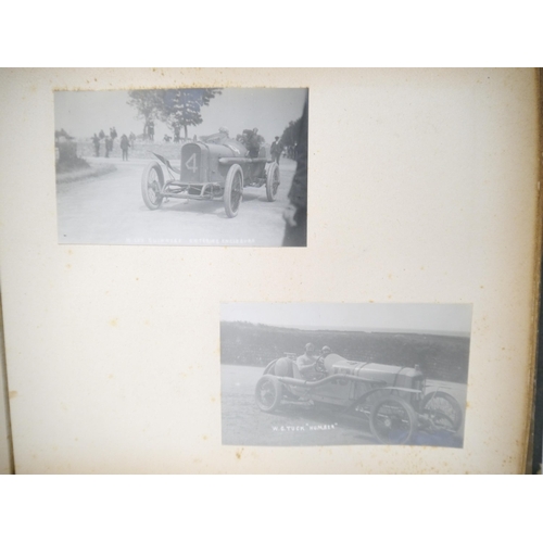 5235 - (Motor Racing, Grand Prix Sunbeams.) An early 20th Century photograph album containing 50+ mounted p... 