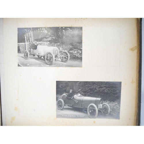 5235 - (Motor Racing, Grand Prix Sunbeams.) An early 20th Century photograph album containing 50+ mounted p... 