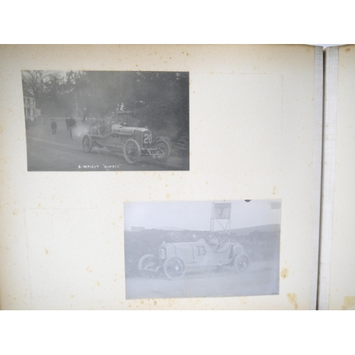 5235 - (Motor Racing, Grand Prix Sunbeams.) An early 20th Century photograph album containing 50+ mounted p... 