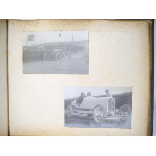 5235 - (Motor Racing, Grand Prix Sunbeams.) An early 20th Century photograph album containing 50+ mounted p... 